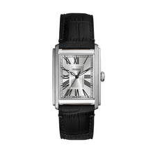 Load image into Gallery viewer, Carraway Three-Hand Black Croco Leather Watch