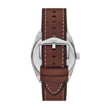 Load image into Gallery viewer, Everett Three-Hand Date Brown Leather Watch and Bracelet Set