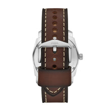 Load image into Gallery viewer, Machine Three-Hand Date Brown Leather Watch and Bracelet Set