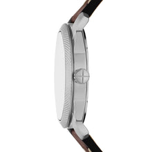 Load image into Gallery viewer, Machine Three-Hand Date Brown Leather Watch and Bracelet Set