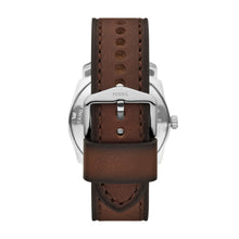 Load image into Gallery viewer, Machine Three-Hand Date Brown Leather Watch