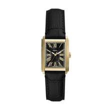 Load image into Gallery viewer, Carraway Three-Hand Black Croco Leather Watch