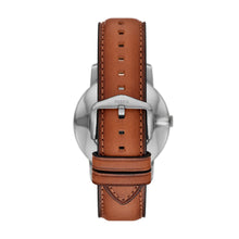 Load image into Gallery viewer, Minimalist Three-Hand Brown Leather Watch