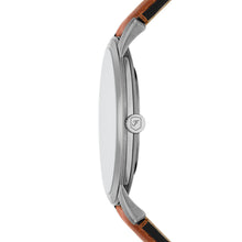 Load image into Gallery viewer, Minimalist Three-Hand Brown Leather Watch