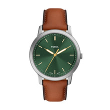 Load image into Gallery viewer, Minimalist Three-Hand Brown Leather Watch