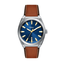 Load image into Gallery viewer, Everett Three-Hand Date Brown Leather Watch