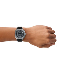 Load image into Gallery viewer, Machine Chronograph Black Silicone Watch