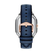 Load image into Gallery viewer, Crosby Three-Hand Blue Leather Watch