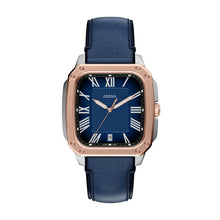 Load image into Gallery viewer, Crosby Three-Hand Blue Leather Watch