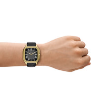 Load image into Gallery viewer, Crosby Three-Hand Black Leather Watch