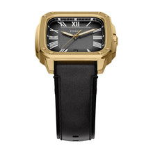 Load image into Gallery viewer, Crosby Three-Hand Black Leather Watch