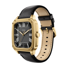 Load image into Gallery viewer, Crosby Three-Hand Black Leather Watch