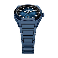 Load image into Gallery viewer, Everett Three-Hand Navy Stainless Steel Watch