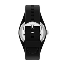 Load image into Gallery viewer, Everett Three-Hand Black Silicone Watch
