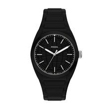 Load image into Gallery viewer, Everett Three-Hand Black Silicone Watch