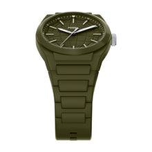 Load image into Gallery viewer, Everett Three-Hand Olive Silicone Watch