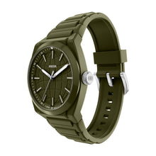 Load image into Gallery viewer, Everett Three-Hand Olive Silicone Watch