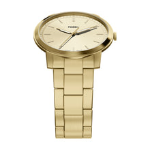 Load image into Gallery viewer, Minimalist Three-Hand Gold-Tone Stainless Steel Watch