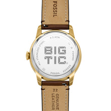 Load image into Gallery viewer, Townsman Big Tic 42mm Gunmetal Brown Leather Watch