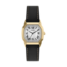 Load image into Gallery viewer, Harlow 33mm Three-Hand Black Leather Watch