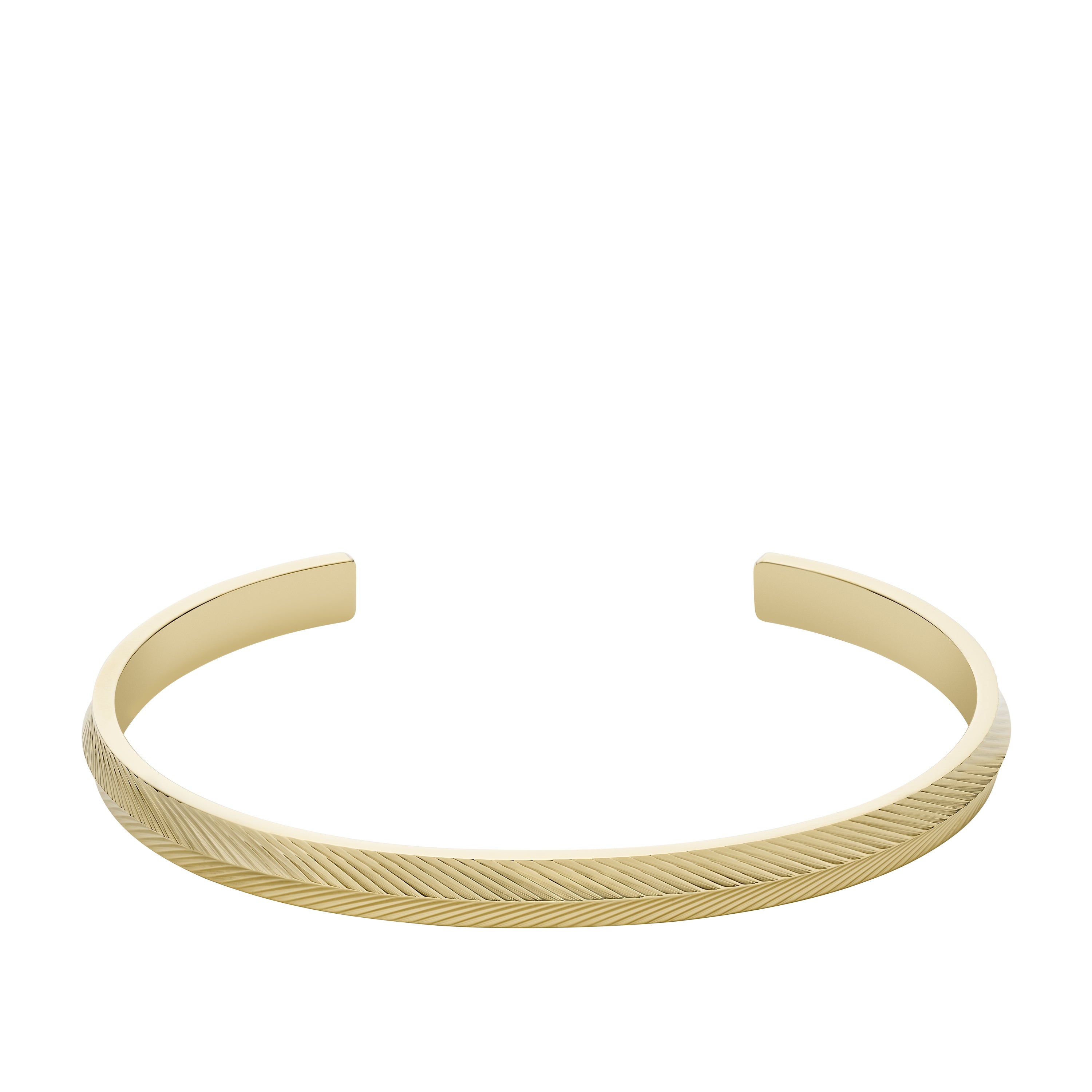 Buy ​Harlow Linear Texture Gold-Tone Stainless Steel Bangle