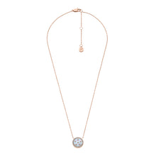 Load image into Gallery viewer, Merrit Classic Mother-of-Pearl Rose Gold-Tone Stainless Steel Pendant Necklace