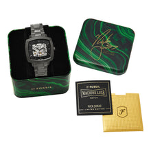 Load image into Gallery viewer, Nick Jonas x Fossil Machine Luxe Automatic Gunmetal Stainless Steel Watch