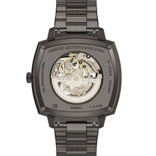 Load image into Gallery viewer, Nick Jonas x Fossil Machine Luxe Automatic Gunmetal Stainless Steel Watch