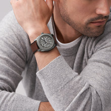 Load image into Gallery viewer, Machine Automatic Brown LiteHide™ Leather Watch