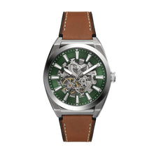 Load image into Gallery viewer, Everett Automatic Brown Leather Watch - Fossil Singapore