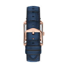Load image into Gallery viewer, Carraway Automatic Blue Croco Leather Watch