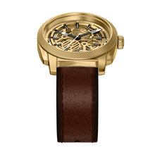 Load image into Gallery viewer, Machine Automatic Brown Leather Watch