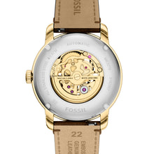 Load image into Gallery viewer, Fossil Heritage Automatic Brown Croco Leather Watch