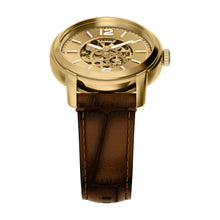 Load image into Gallery viewer, Fossil Heritage Automatic Brown Croco Leather Watch