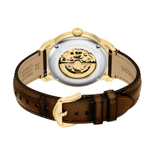 Load image into Gallery viewer, Fossil Heritage Automatic Brown Croco Leather Watch