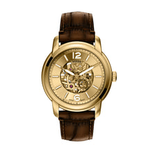 Load image into Gallery viewer, Fossil Heritage Automatic Brown Croco Leather Watch