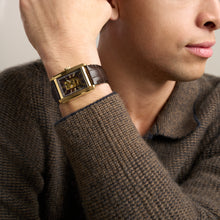 Load image into Gallery viewer, Carraway 30mm Automatic Brown Croco Leather Watch