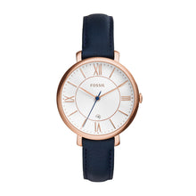 Load image into Gallery viewer, Jacqueline Navy Leather Watch