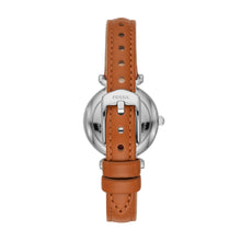 Load image into Gallery viewer, Carlie Mini Three-Hand Tan Leather Watch