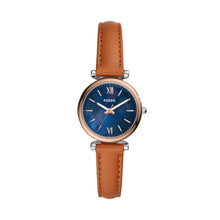 Load image into Gallery viewer, Carlie Mini Three-Hand Tan Leather Watch
