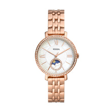 Load image into Gallery viewer, Jacqueline Sun Moon Multifunction Rose Gold-Tone Stainless Steel Watch