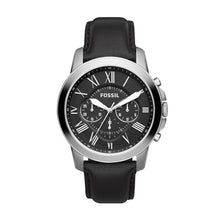 Load image into Gallery viewer, Grant Chronograph Black Leather Watch