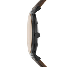 Load image into Gallery viewer, Minimalist Three-Hand Brown Leather Watch