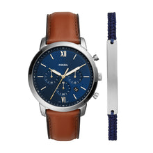 Load image into Gallery viewer, Neutra Chronograph Luggage Leather Watch and Bracelet Set