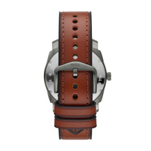 Load image into Gallery viewer, Machine Three-Hand Date Brown Leather Watch