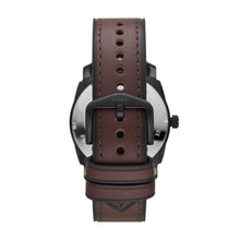 Load image into Gallery viewer, Machine Three-Hand Date Brown Leather Watch