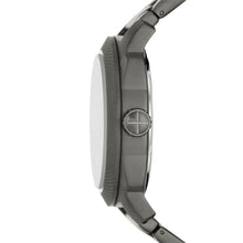 Load image into Gallery viewer, Machine Three-Hand Date Smoke Stainless Steel Watch