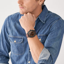 Load image into Gallery viewer, Machine Three-Hand Date Dark Brown LiteHide™ Watch