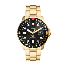 Load image into Gallery viewer, Fossil Blue GMT Gold-Tone Stainless Steel Watch