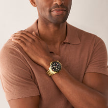 Load image into Gallery viewer, Fossil Blue GMT Gold-Tone Stainless Steel Watch